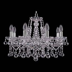 Подвесная люстра bohemia ivele crystal 1413 1413-8-200-ni-balls